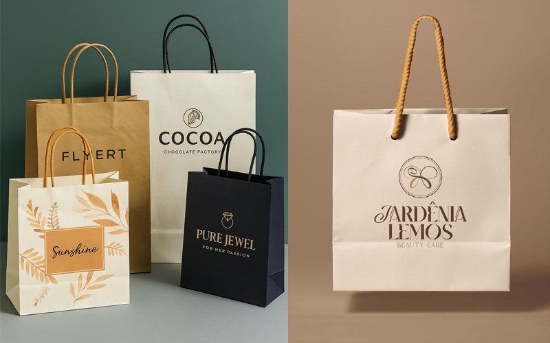 in túi giấy đựng quần áo