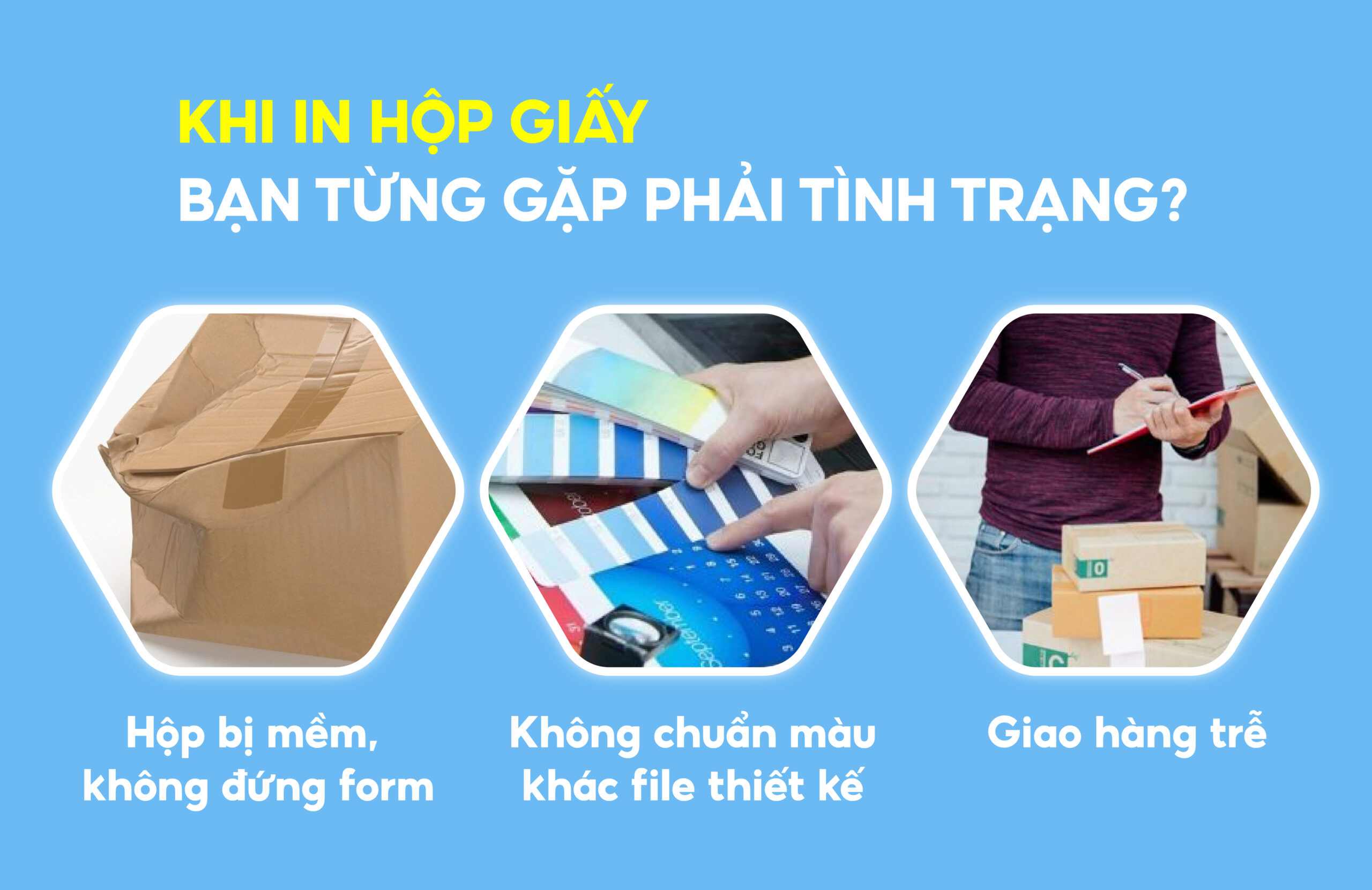 những vấn đề gặp phải khi in hộp giấy